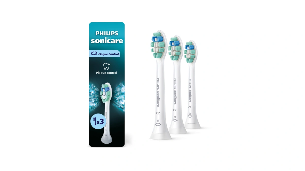 Philips Sonicare C2 Brush Heads, 3-pack, 9 Month Supply, White