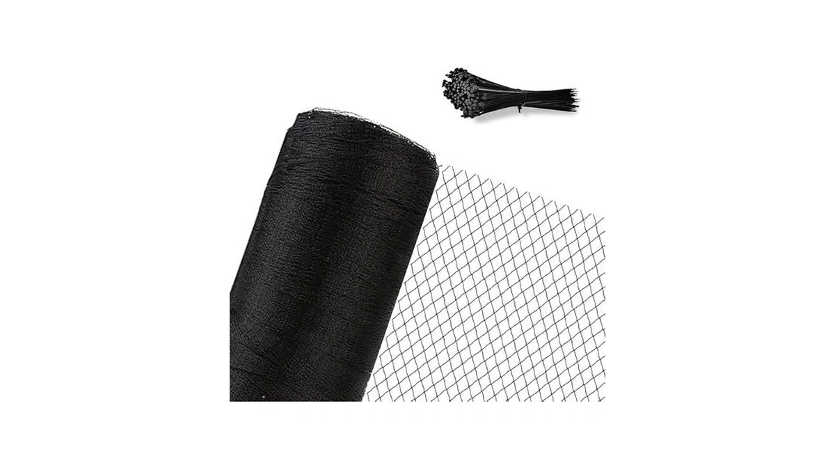Junflying Bird Netting For Garden, 7.5x100 Ft, 1/2“ Mesh