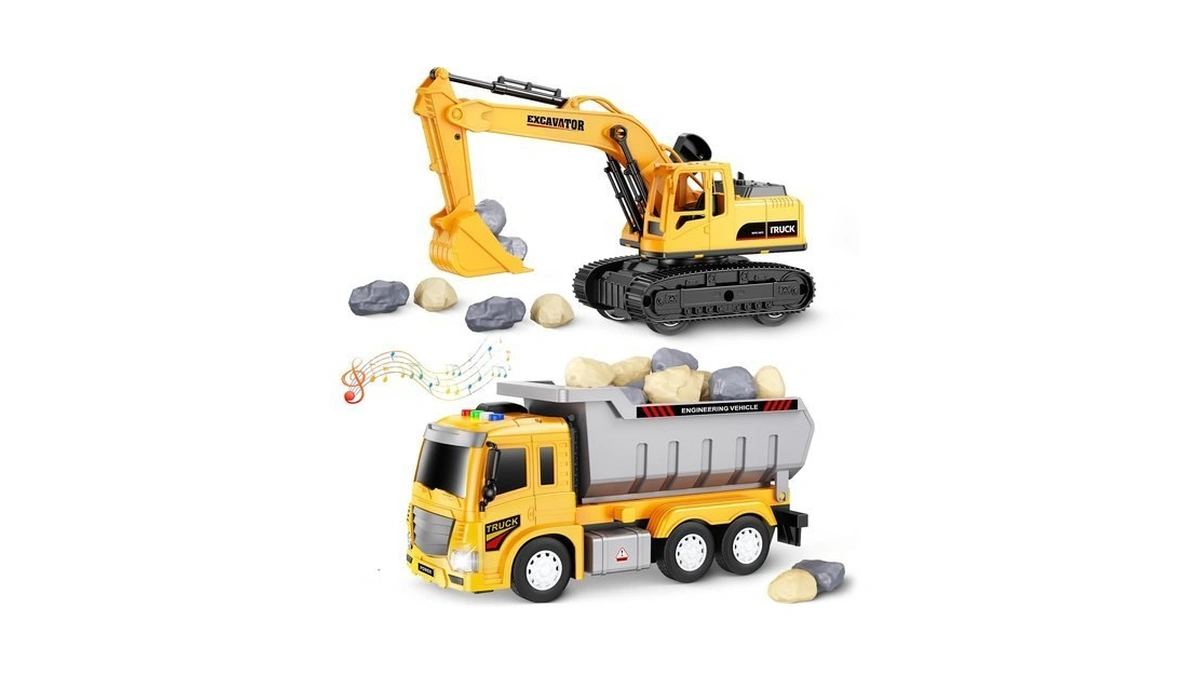 Construction Toys For 3-5 Year Old Toddler Boy, Excavator &