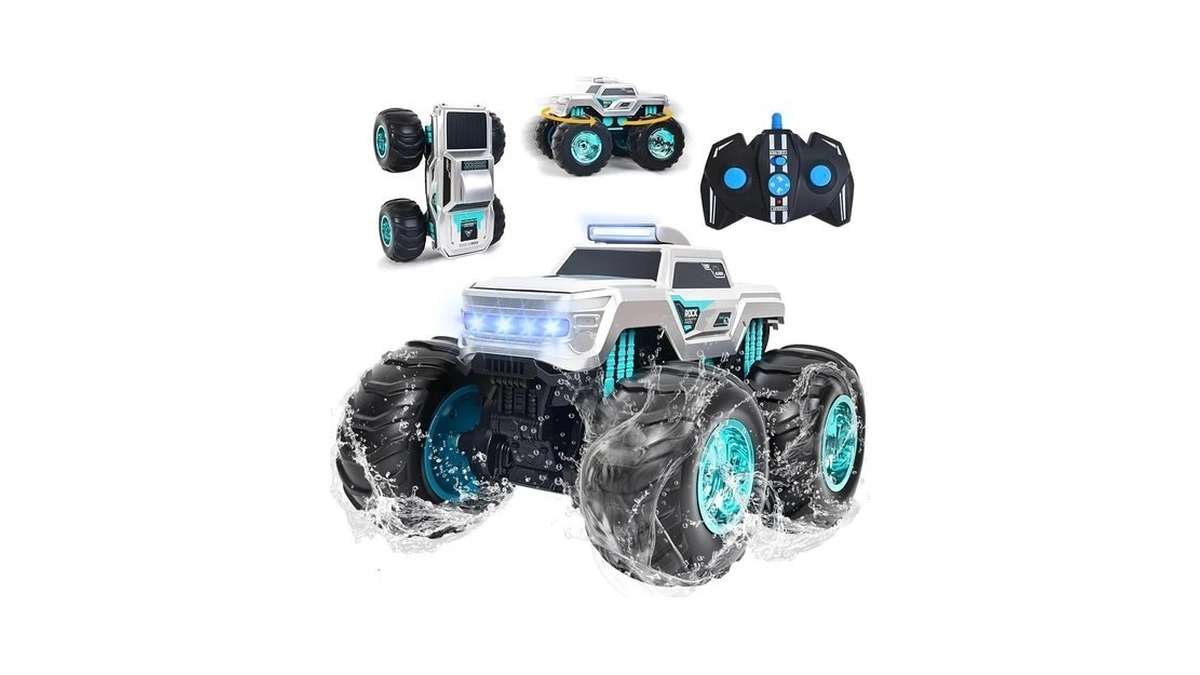 Carrtan Amphibious Monster Truck, Waterproof Remote Control Car Toys