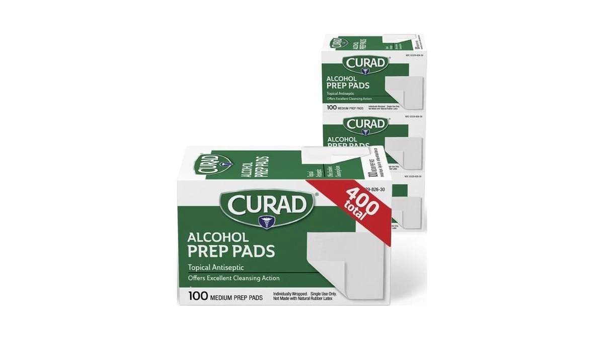 Curad Alcohol Prep Pads, 400 Count, Medium 70% Isopropyl Alcohol