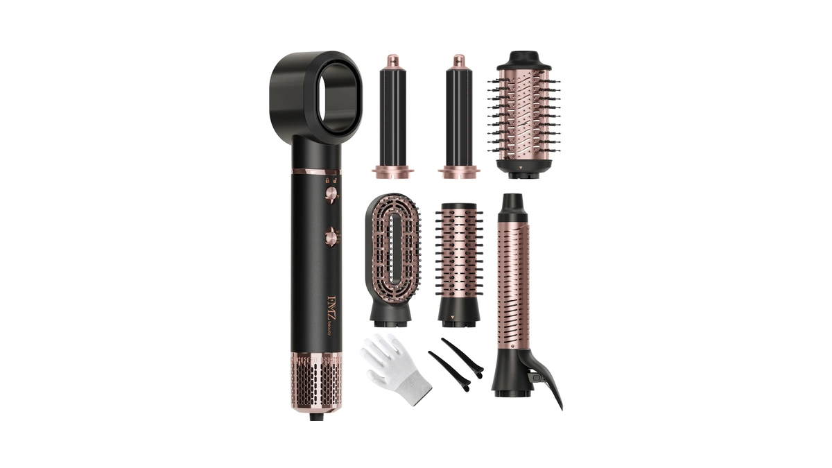 Fmz 7-in-1 Air Wrap Hair Styler, Ionic Blow Dryer Brush