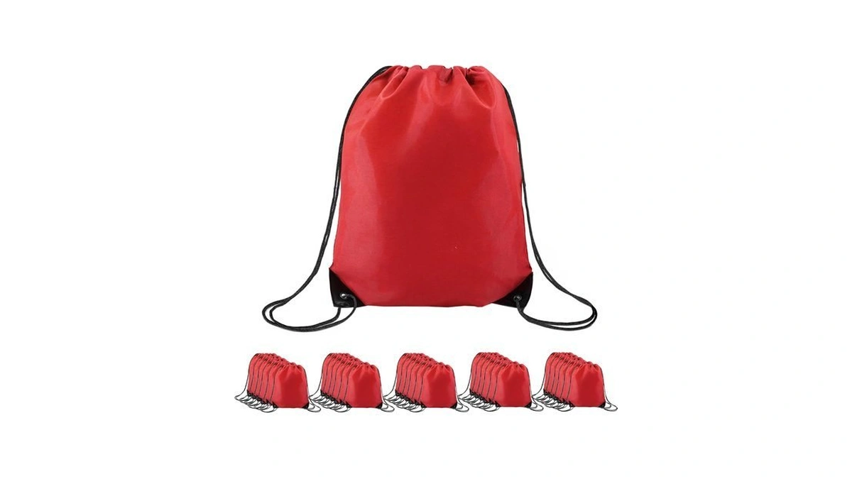 Beegreen 30 Pack Red Drawstring Bags Cinch Bags Bulk String