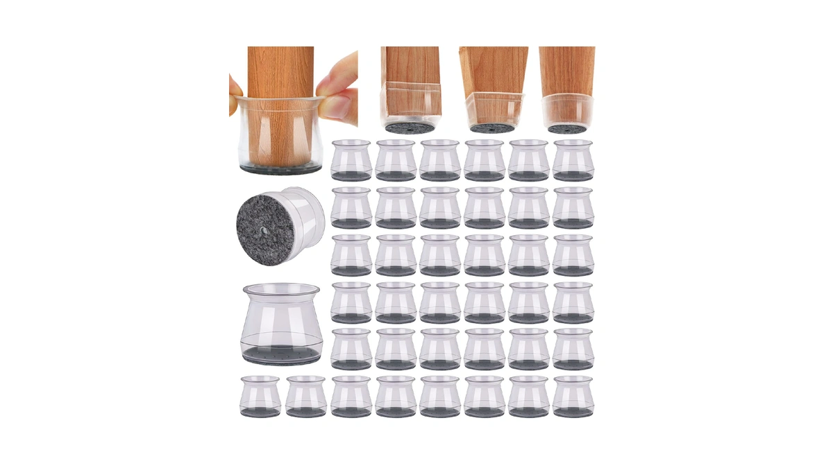 Bumaco 40pcs Chair Leg Floor Protectors For Hardwood Floors Anti-scratch