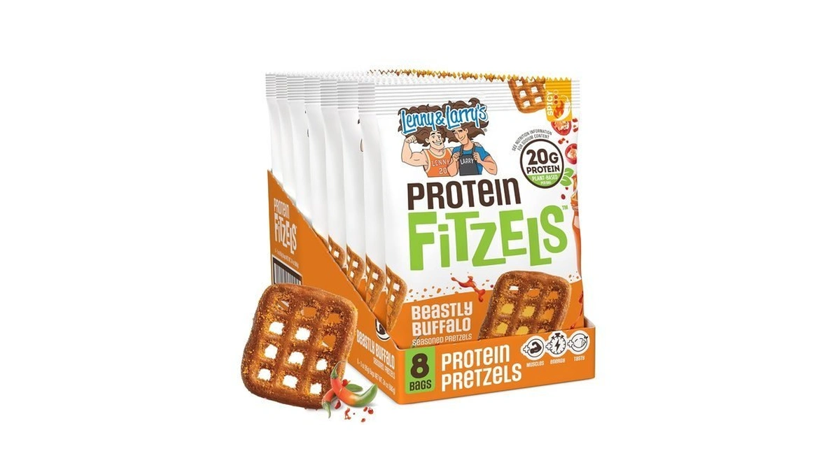 Lenny & Larry's Fitzels Protein Pretzels Beastly Buffalo, 20g Protein