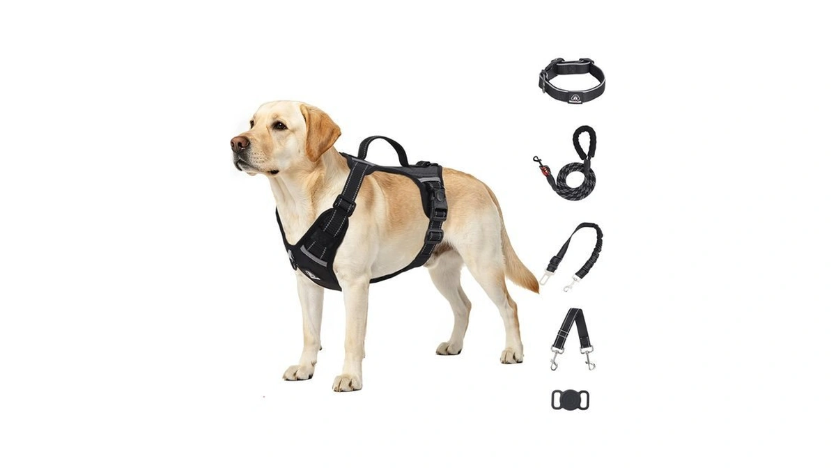 Ieuumler No Pull Dog Harness, Reflective Front Clip Vest With