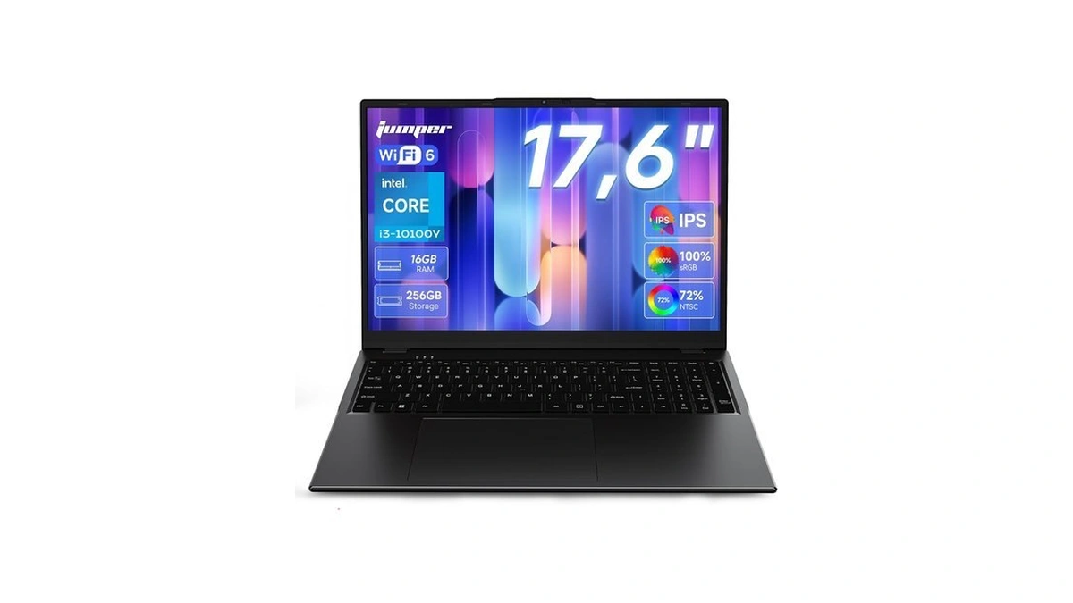 Jumper 17.6" Laptop, I3-10100y Cpu, 16gb Ram 256 Ssd, 100%