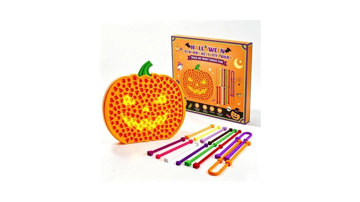 Halloween Fidget Toys Pumpkin Sensory Activity Board For Kids
