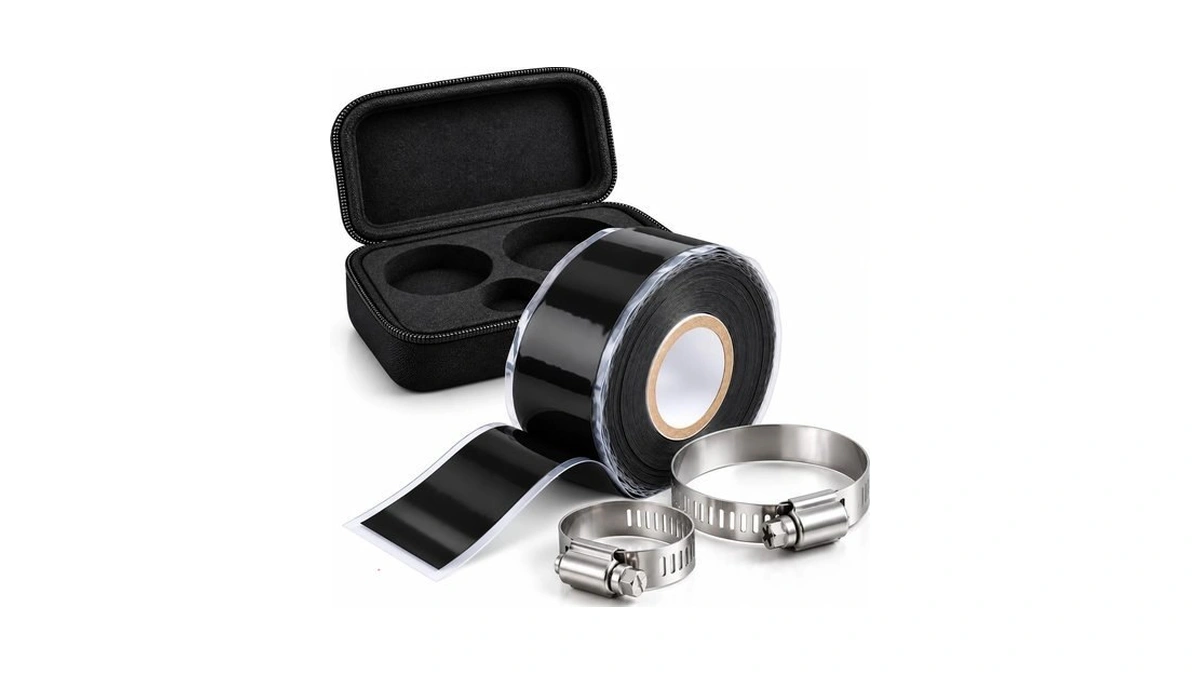 Self-fusing Silicone Hose Repair Tape Kit With 2 Stainless Steel