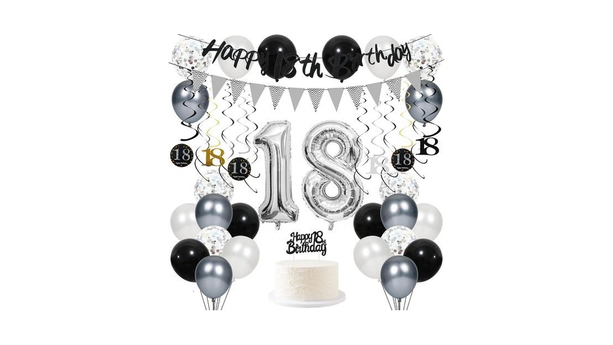 18th Birthday Decorations For Boys Complete Party Set With 18