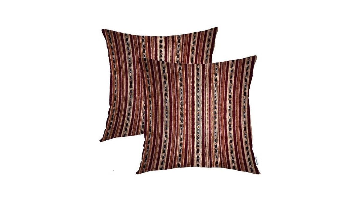Batmerry Turkish Floral Decorative Pillow Covers, 20 X 20 Inch