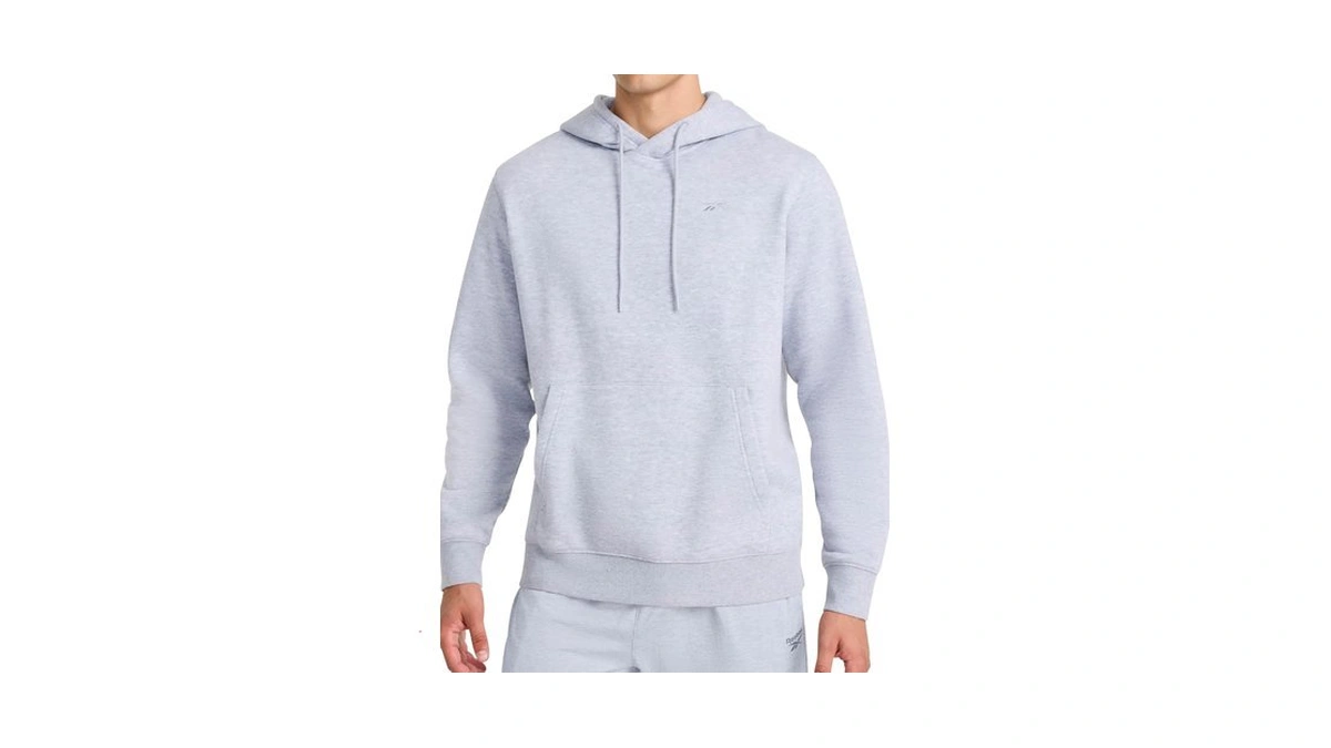 Reebok Men’s Fleece Hoodie, Standard Fit, Midweight Cotton-poly Fabric, Grey