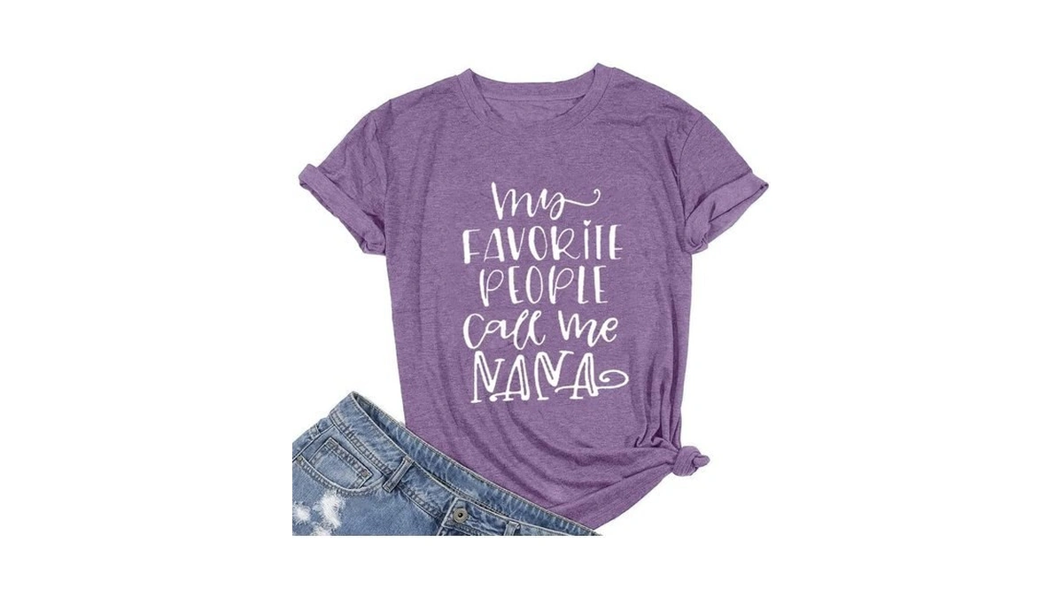Nana T Shirts For Women Grandma Graphic Tee Casual Nana