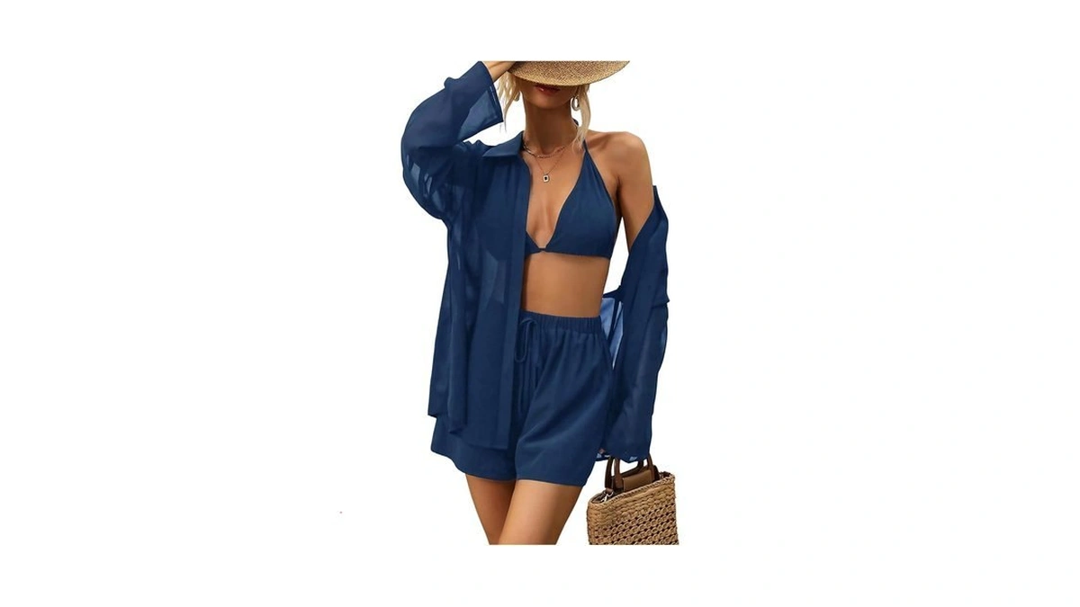 Soly Hux Womens 3 Piece Halter Top And Shorts With