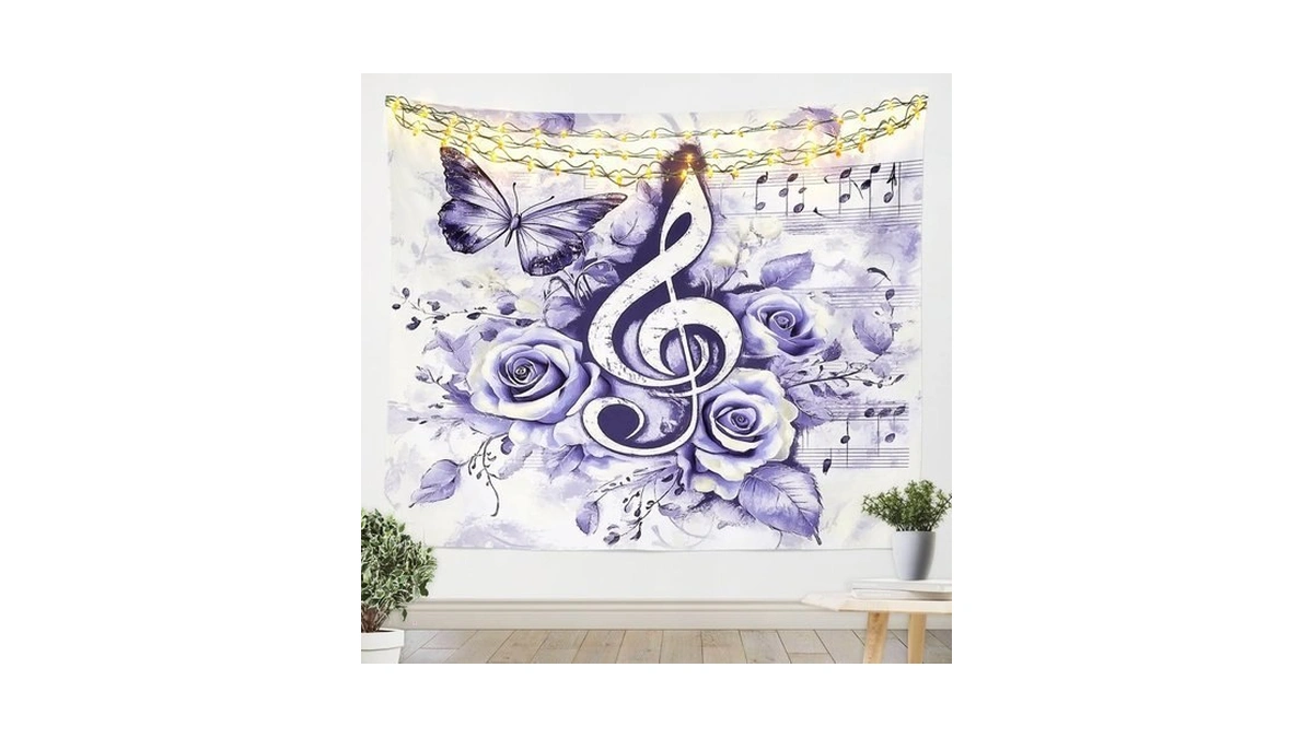 Amazon coupon: Jejeloiu Music Tapestry Wall Art