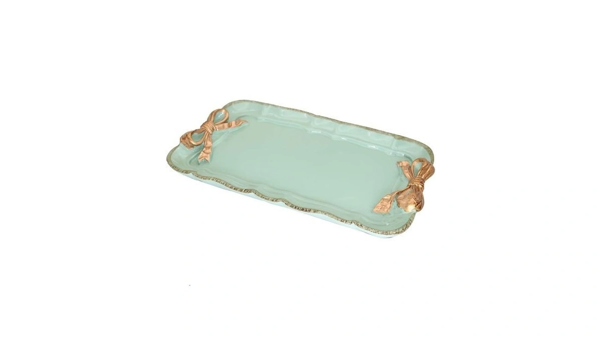 Warmtree Bow Jewelry Tray, Coquette Trinket Dish, Vanity Decor