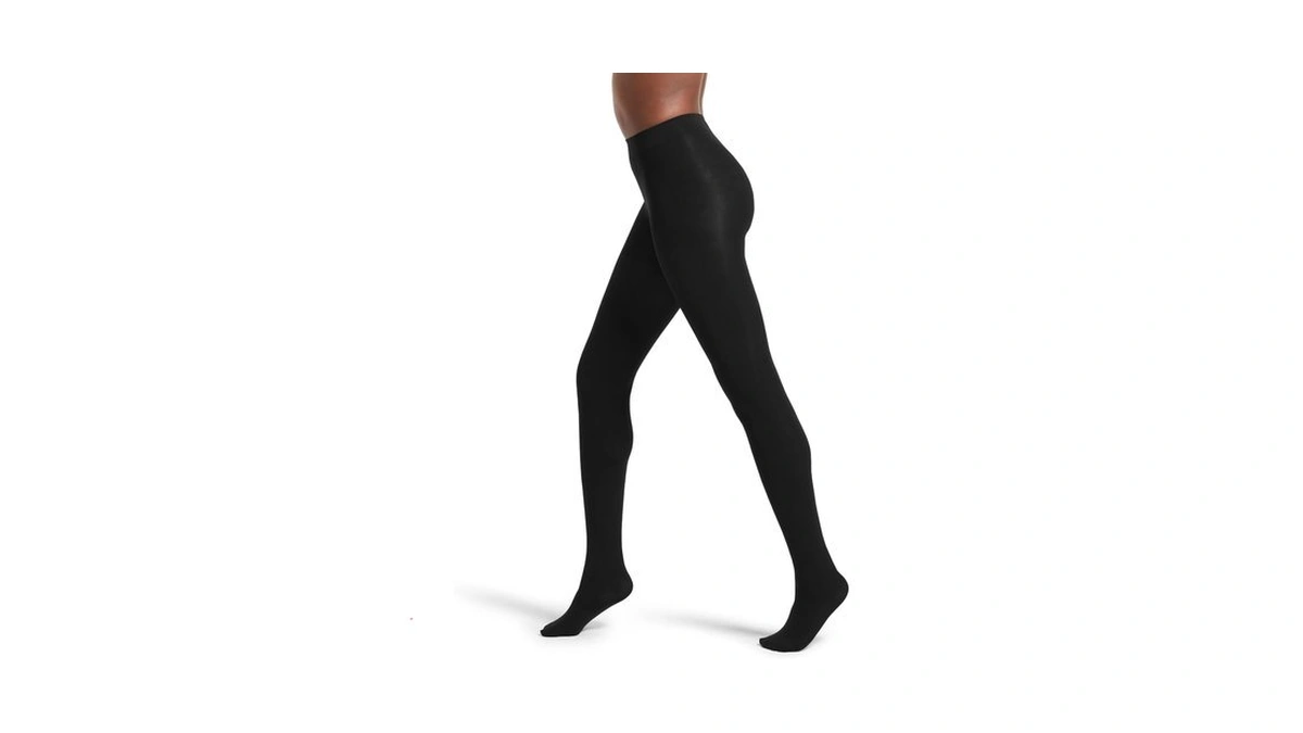No Nonsense Women's Super Opaque Control-top Tights, Black, X-large
