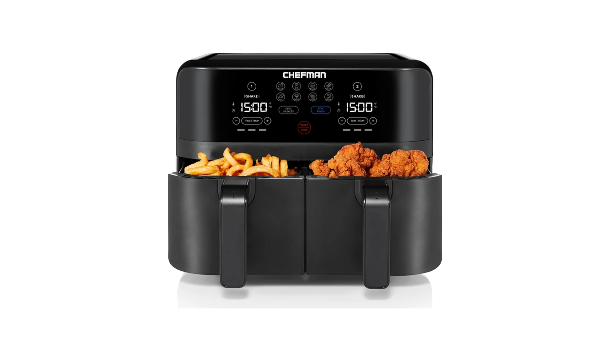 Chefman Turbofry Touch Dual Air Fryer, Maximize The Healthiest Meals