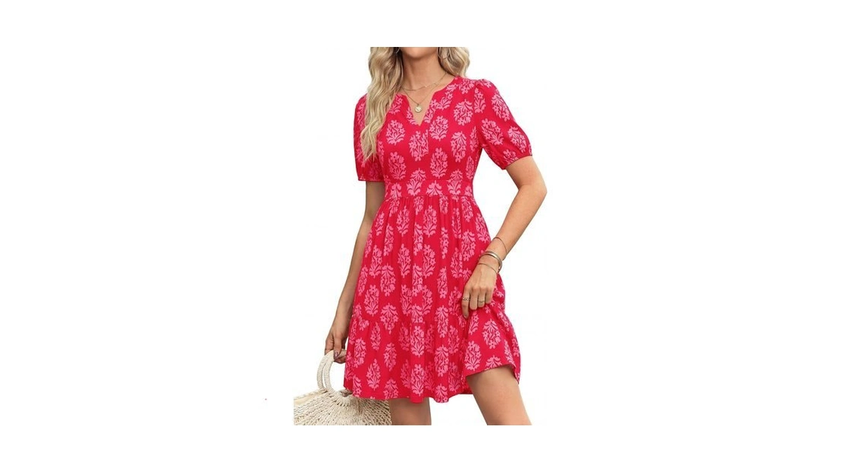 Prettygarden Womens Summer Floral Boho Dresses 2026 Casual V Neck