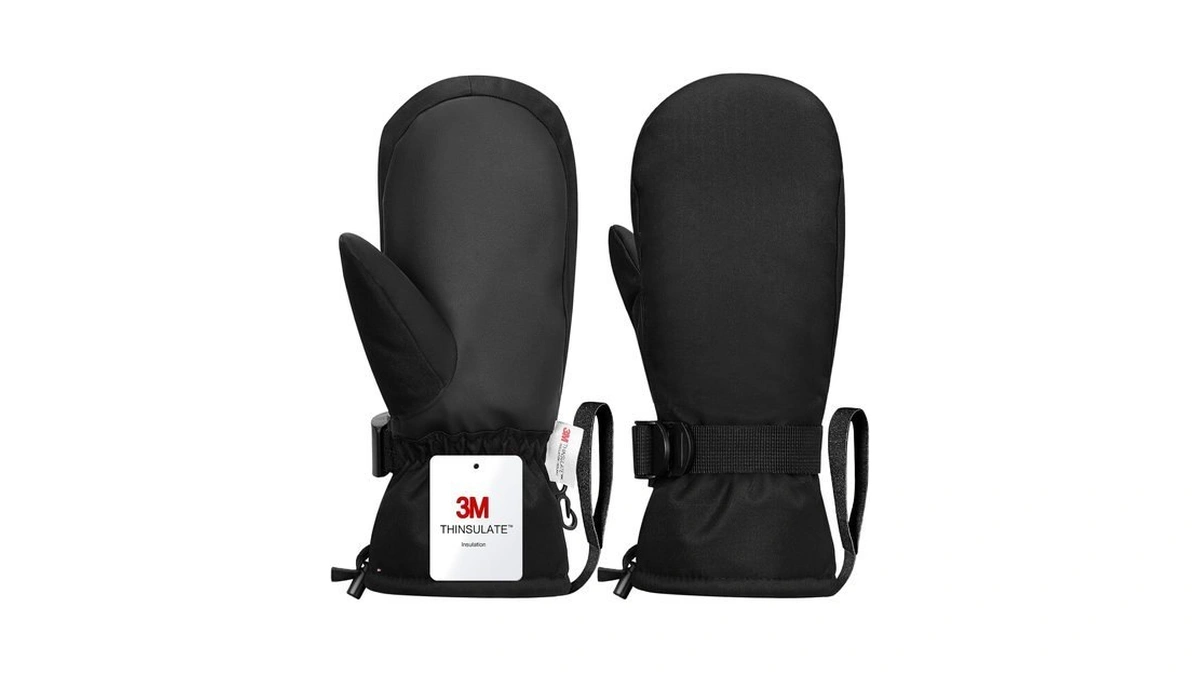 Ski Mittens,waterproof Snow Mittens, Windproof Touchscreen Winter Gloves With Anti-loss