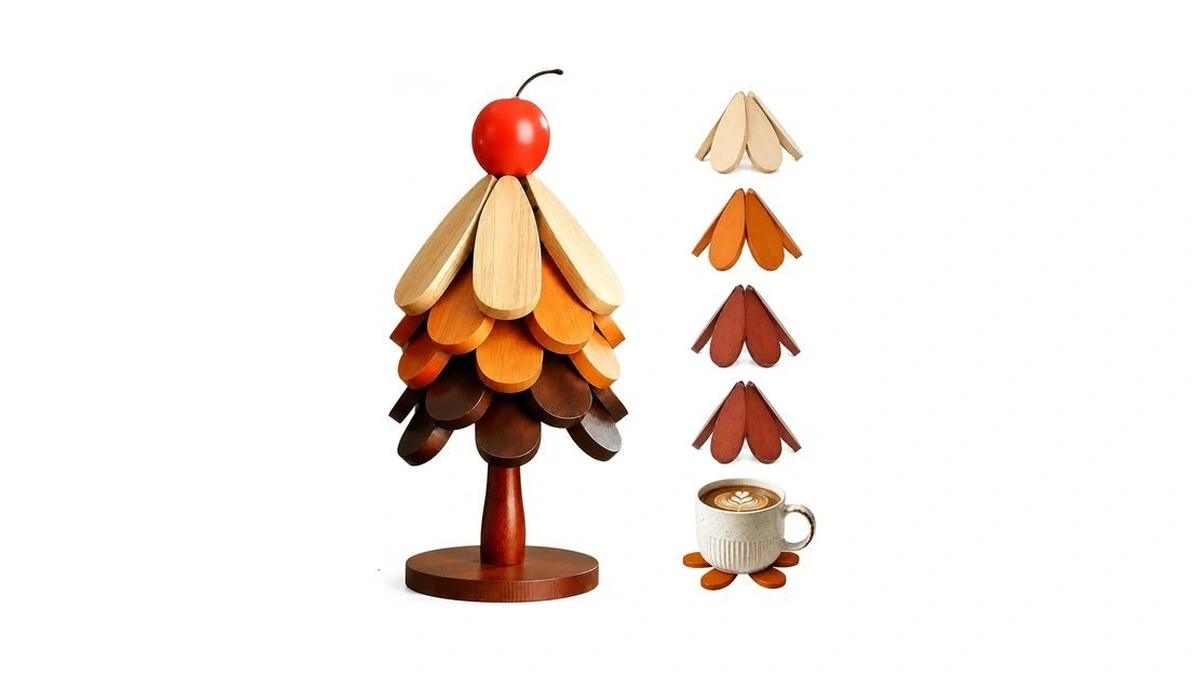 Wooden Trivets For Hot Dishes Christmas Tree Trivet Set Of