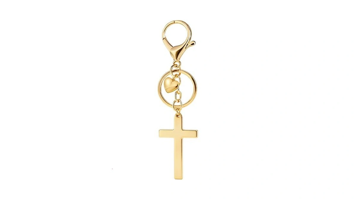 Cross Keychain, Jesus Key Chain Christian Faith Keychain Purse Charm
