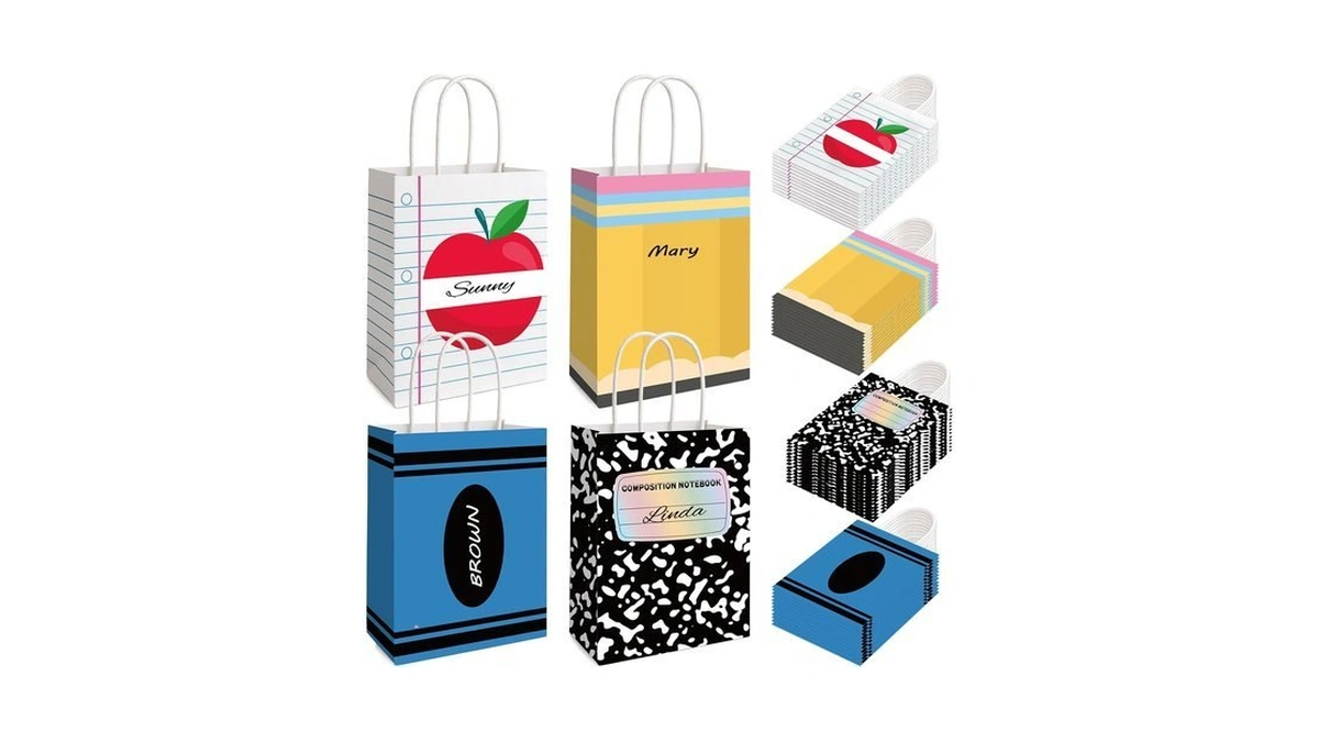 Fogwowo 48 Pcs Back To School Gift Bags Teacher Gift