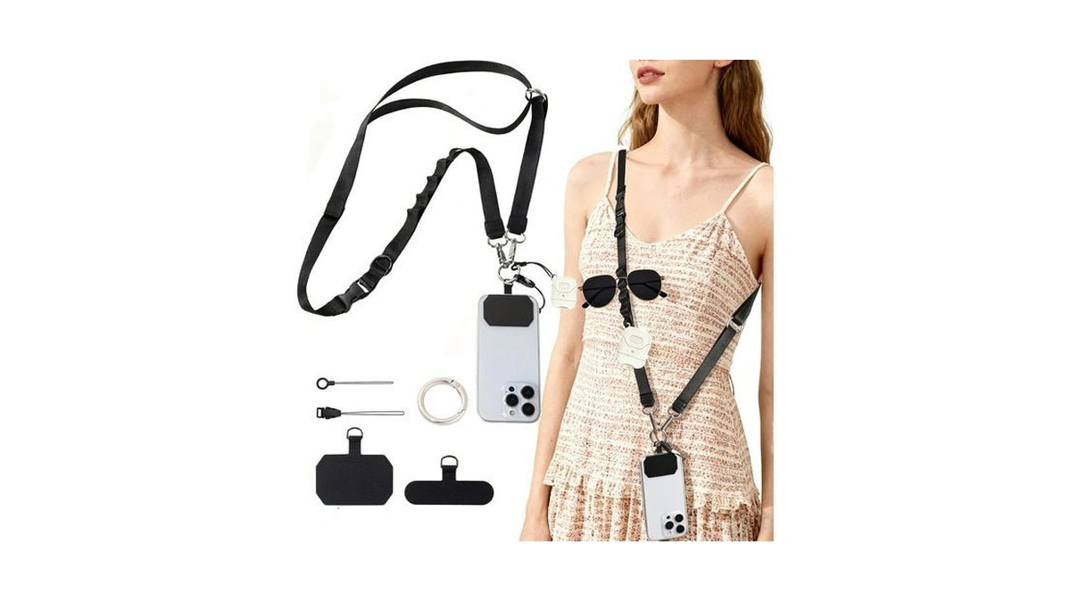 Cell Phone Lanyard With Detachable Phone Wrist Strap 3 In