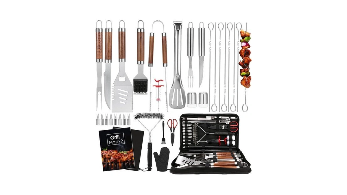Yoehka Bbq Grilling Accessories Set, 34pcs Heavy Duty Grill Tools,