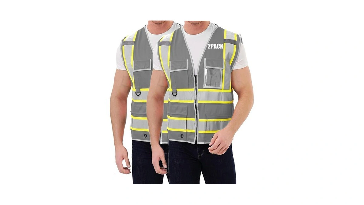 Srsafety High Visibility 9 Pockets Reflective Safety Vest,hi Vis Reflective