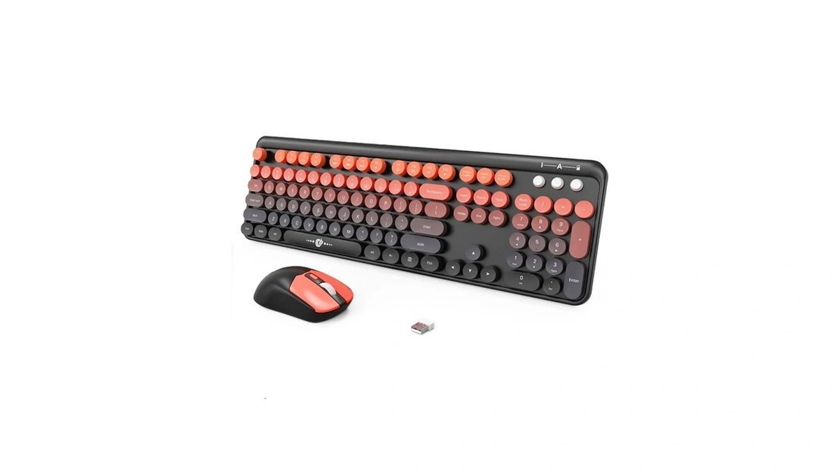 Fopett Wireless Keyboard And Mouse Combo, 104 Keys Full-sized 2.4