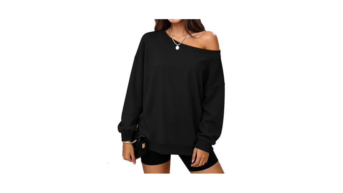 Ofeefan Sweatshirt For Women Off The Shoulder Tops Long Sleeve