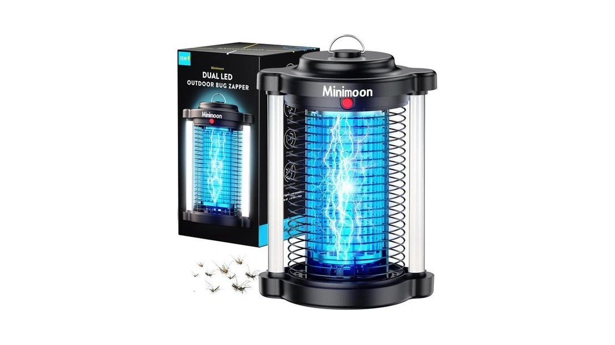 Minimoon Bug Zapper Outdoor, Upgraded Mosquito Zapper With Dual Led