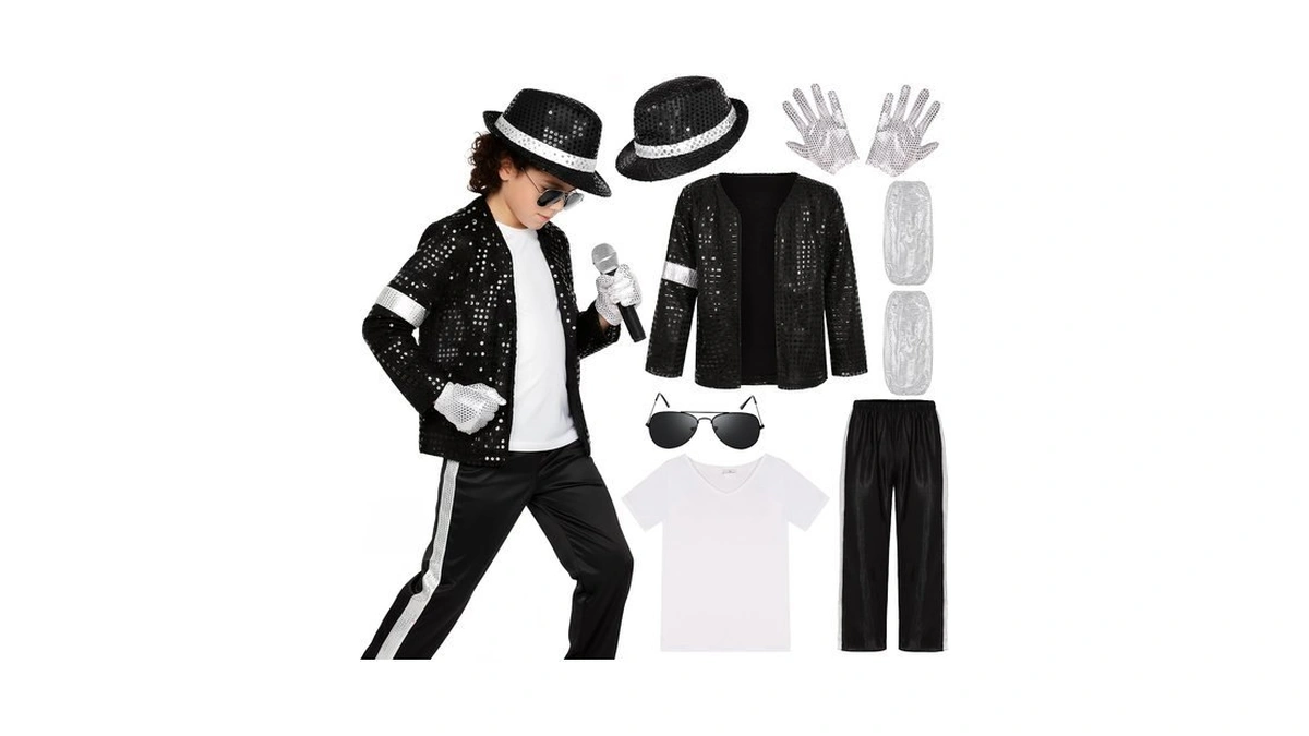 Baurghop Kids Dance Star Costume For Boys 80s 90s Pop