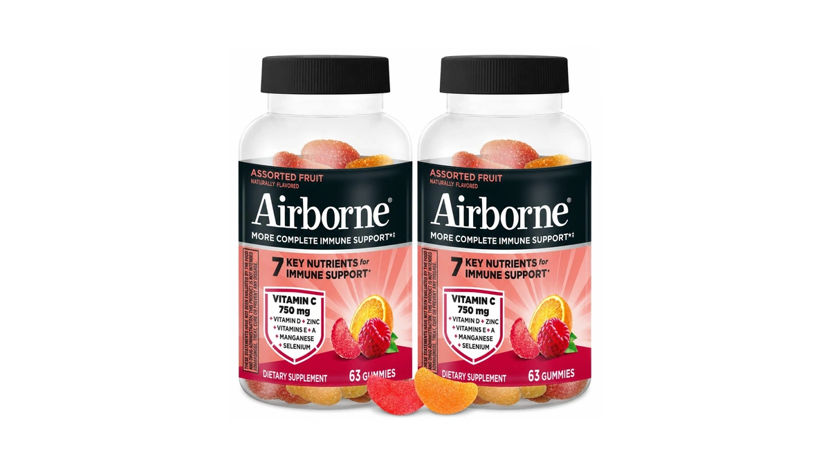 Airborne 750mg Vitamin C Gummies For Adults, Immune Support Supplement