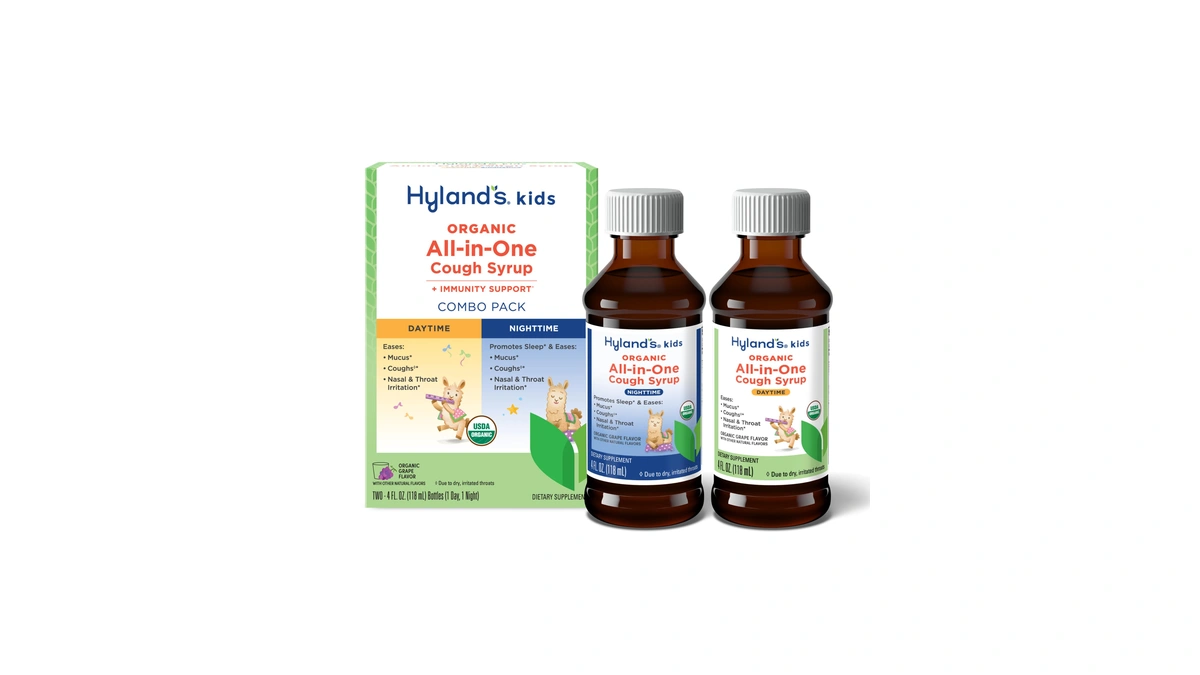 Hyland's Kids Cough Syrup All-in-one Day+night 2-pack, Organic (grape) 8oz