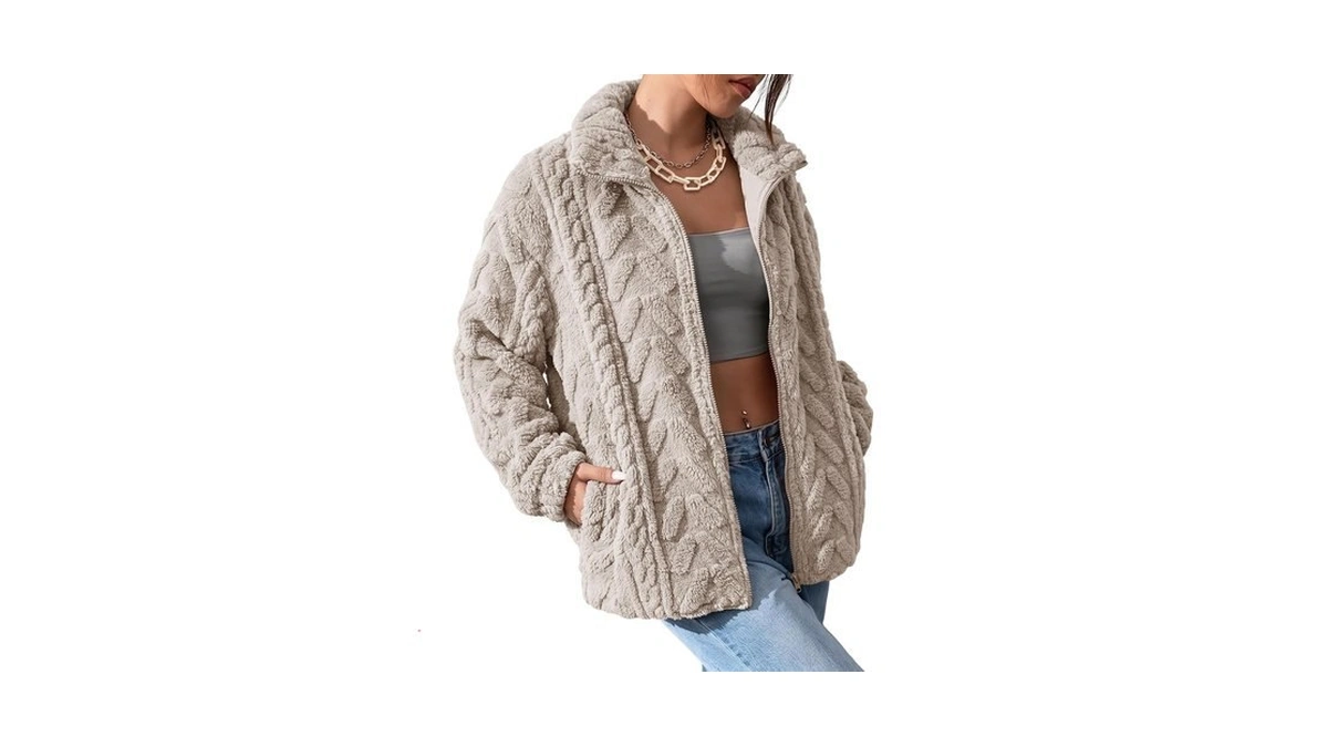 Dokotoo Women's Winter Coat 2026 Loose Fit Pockets,khaki,m
