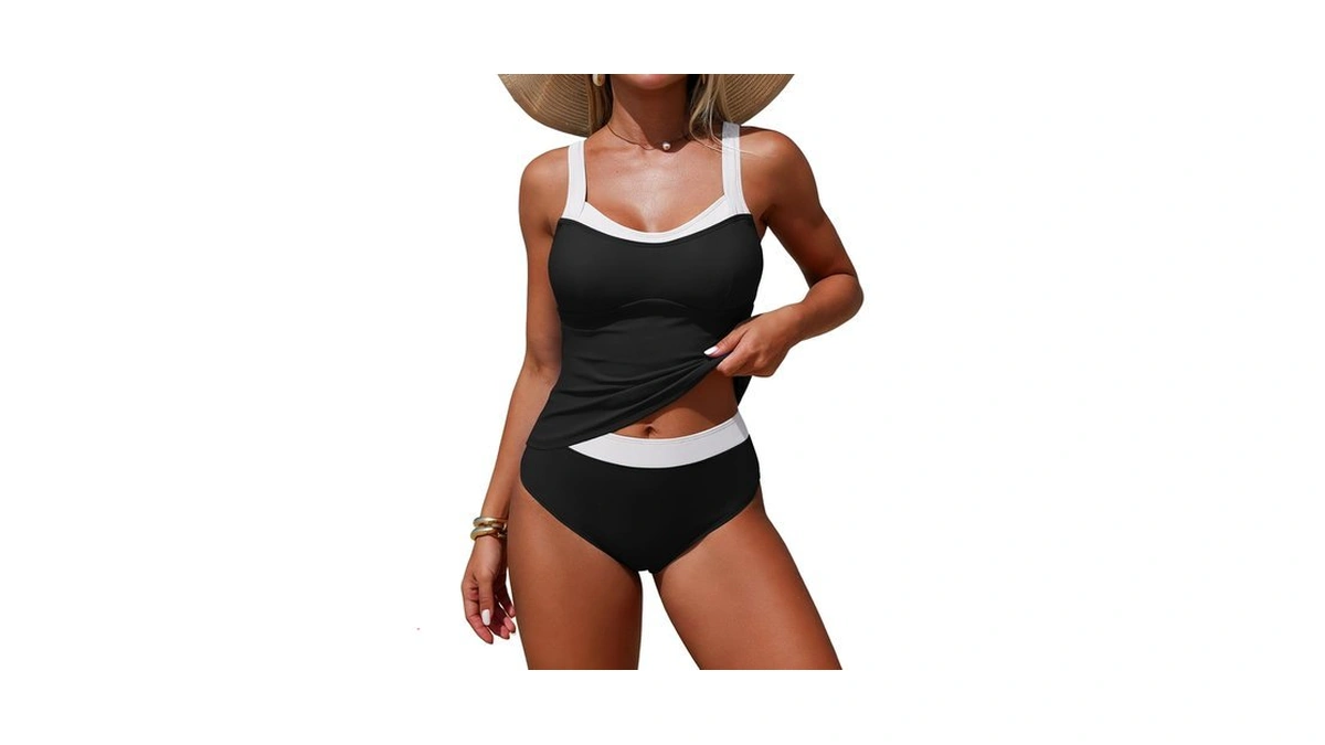 Zaful Cute Tankini Swimsuits For Women High Waisted Two Piece