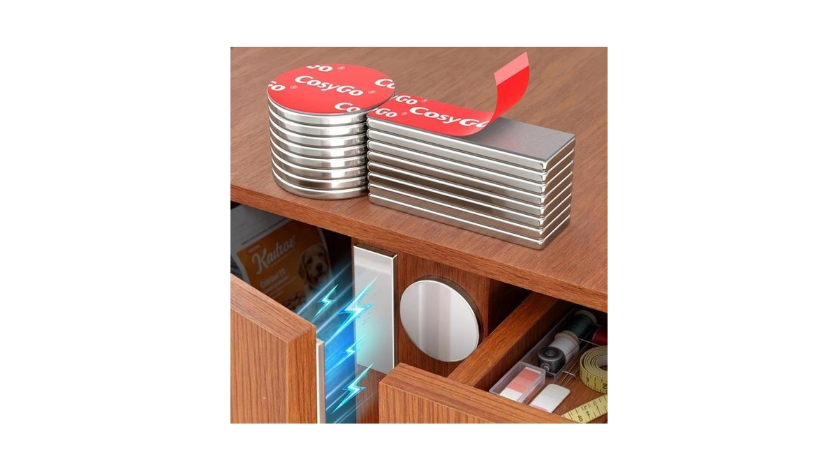 Cosygo Full-surface Magnetic Door Catch, No Drill Ultra-thin Cabinet Door