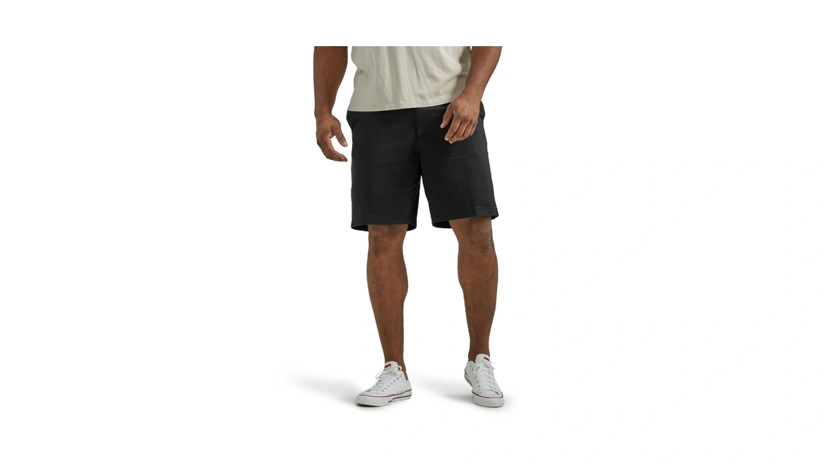 Lee Men's Extreme Motion Flat Front Short Black 36