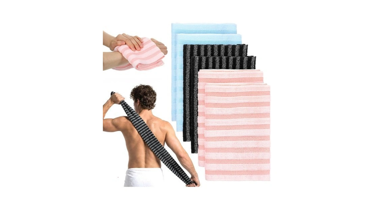 Exfoliating Shower Towel, 38 Inches Scrub Towels For Shower Exfoliating