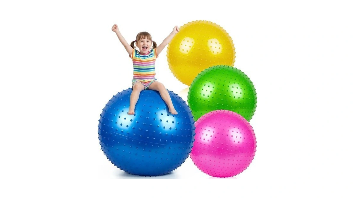Jerify 4 Pcs Knobby Balls Spiky Sensory Bouncy Balls Bulk,cute