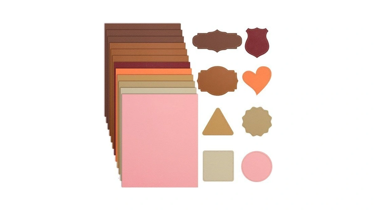 Vmyth 12pcs Leather Blanks For Laser Engraving, Self-adhesive Leatherette