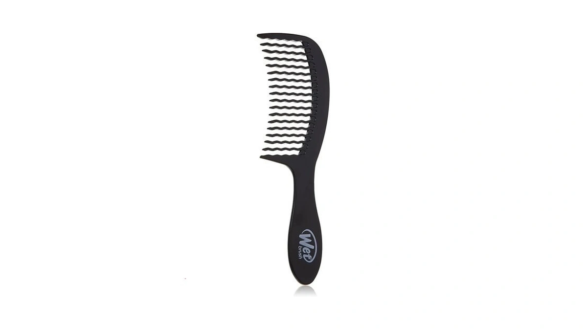 Wet Brush Detangling Comb, Black - Wide Tooth Hair Detangler