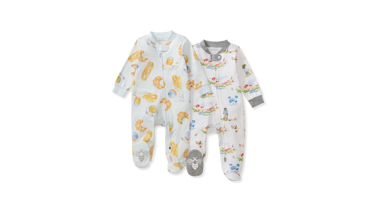 Burt's Bees Baby Boys' Organic Cotton, Sleep And Play Footed