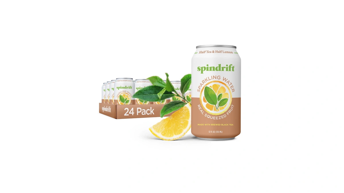 Spindrift Sparkling Water, Half Tea & Half Lemon Flavored, Made