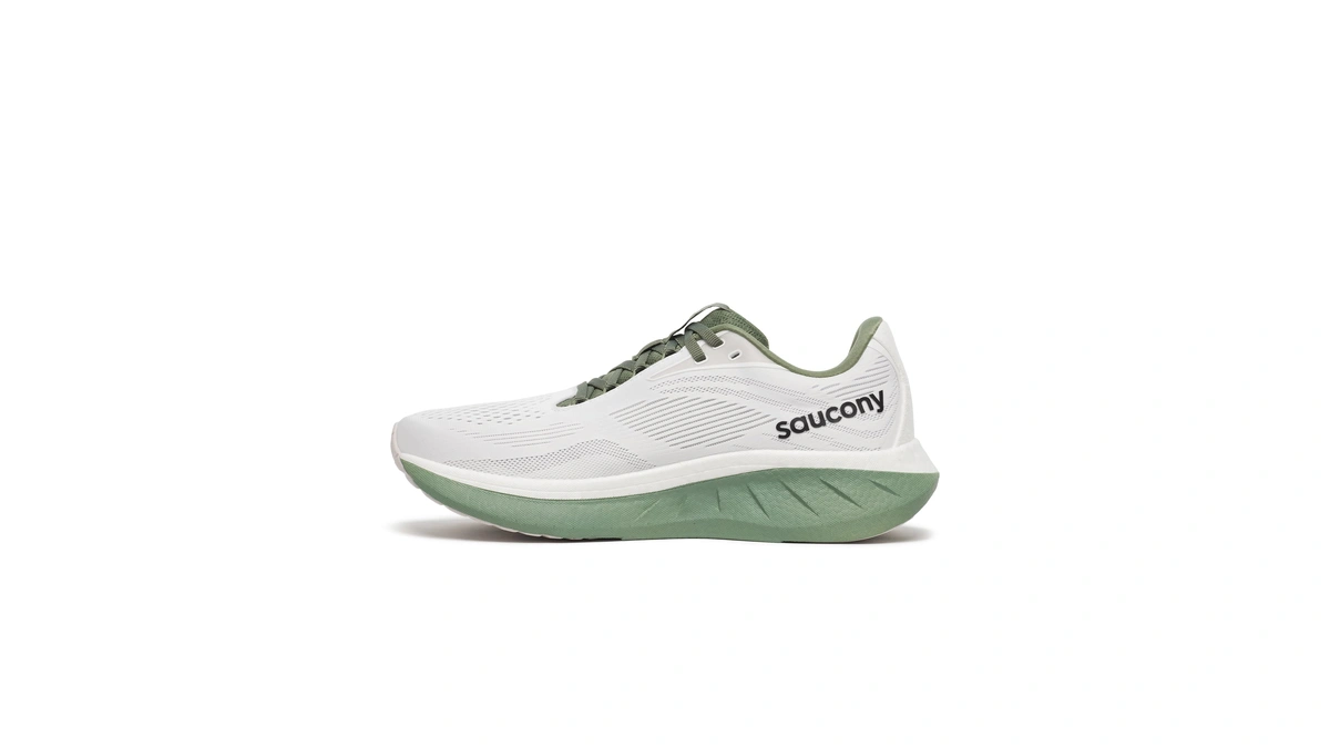 Saucony Men Ride 18 White/olivine 7 Medium