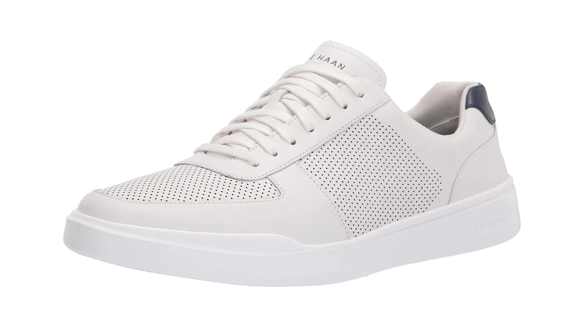 Cole Haan Mens Grand Crosscourt Modern Perforated Sneaker, Optic White/peacoat,