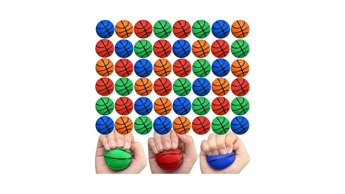100 Pcs Mini Basketball Foam Balls 2'' Foam Party Favors,