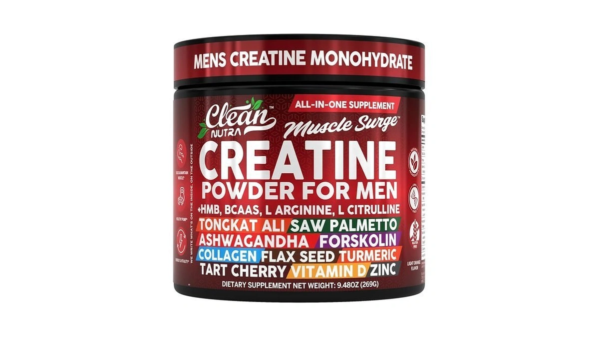 Clean Nutra Creatine Powder For Men + Hmb Bcaa L